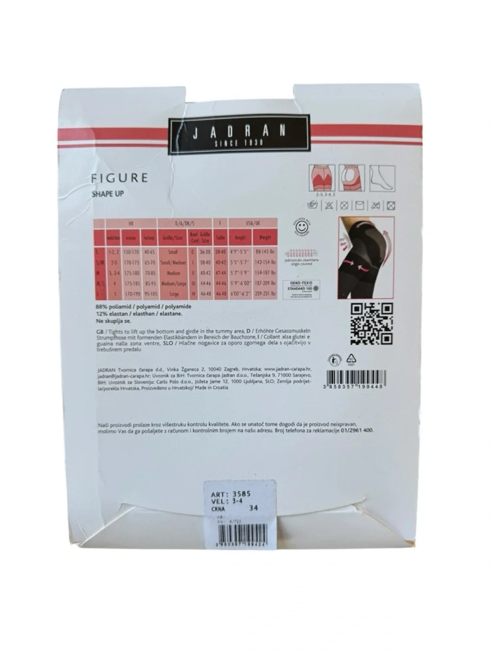 Black Shape-Up Control Tights